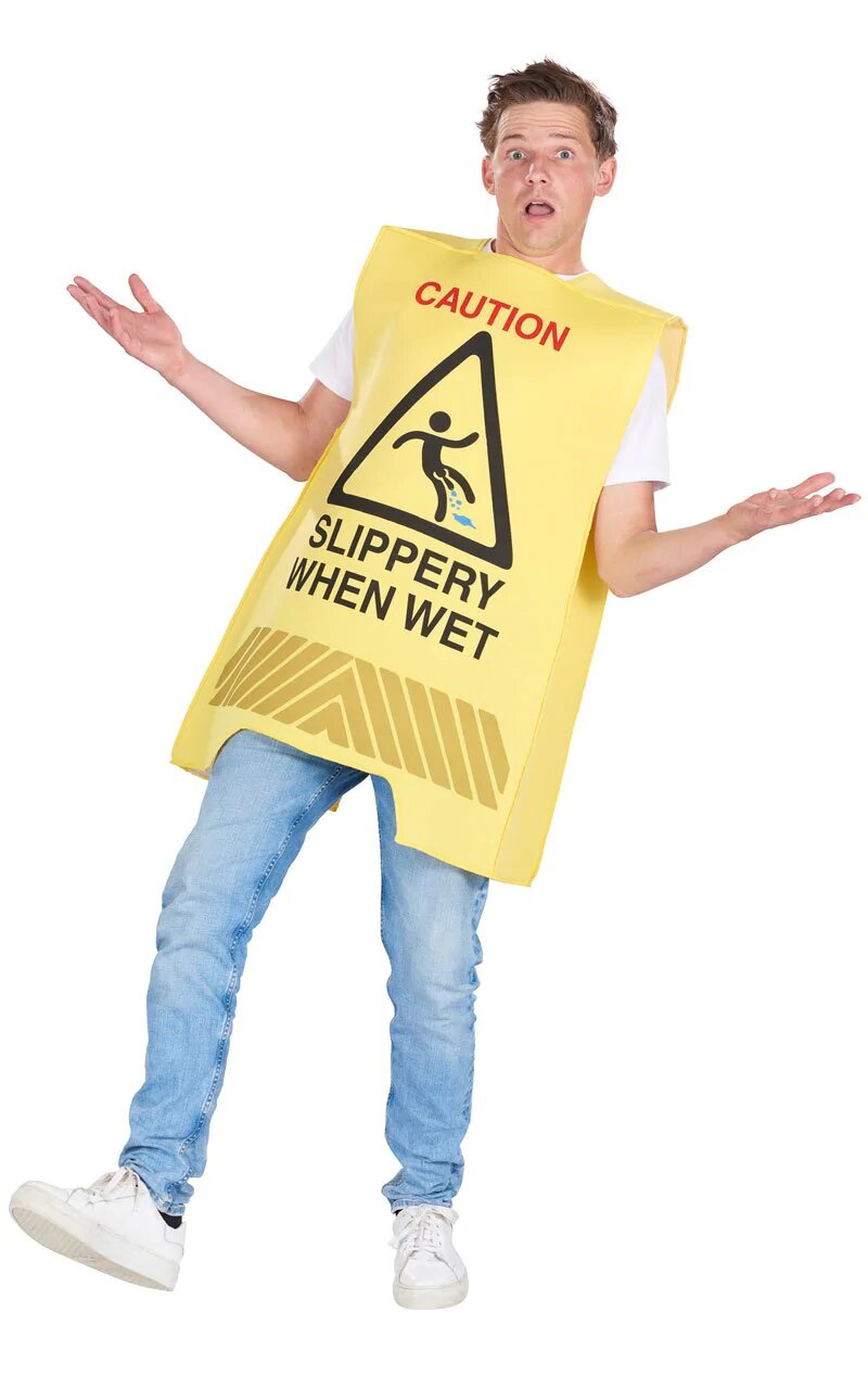 wet floor sign costume